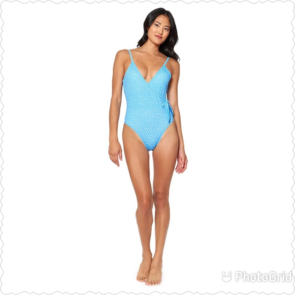 Jessica Simpson V Neck One Piece Swimsuit L